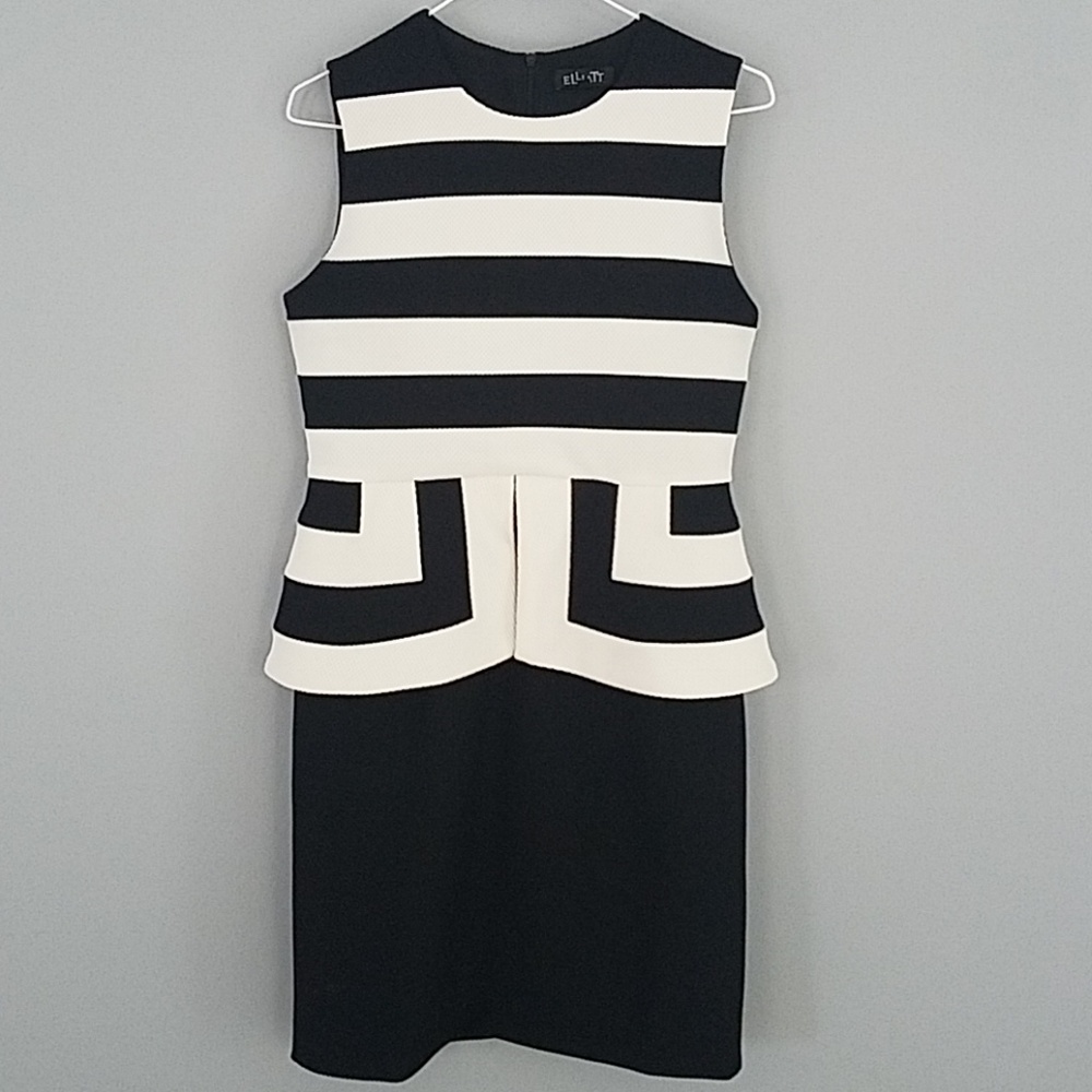 Black and white cocktail dress